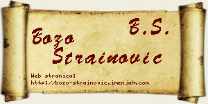 Božo Strainović vizit kartica